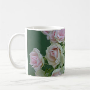 Beautiful light pink garden roses coffee mug