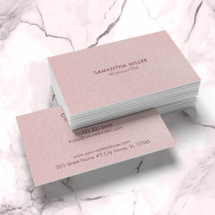 Beautiful Light Pink Glittery Background Business Card