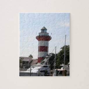 Beautiful Lighthouse and Marina Jigsaw Puzzle