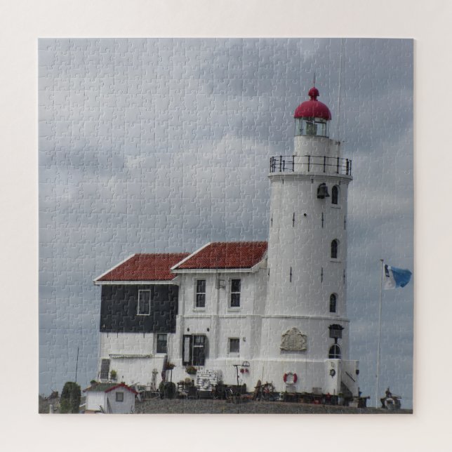 Beautiful Lighthouse on the Rocks Jigsaw Puzzle (Vertical)