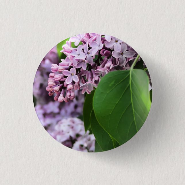 Beautiful Lilac Round Button (Front)