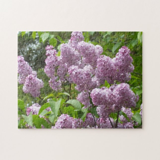 Beautiful Lilacs -Floral Photograph  Jigsaw Puzzle (Horizontal)