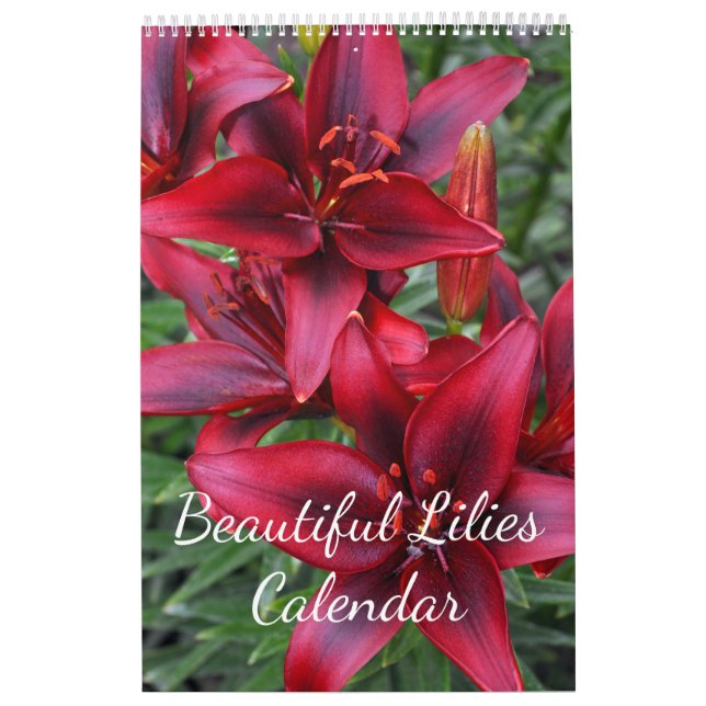 Beautiful lilies floral print calendar (Cover)