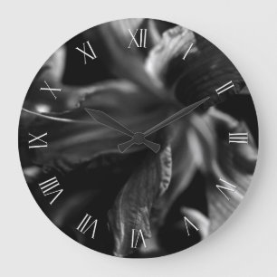 Beautiful Lily Flowers Large Clock