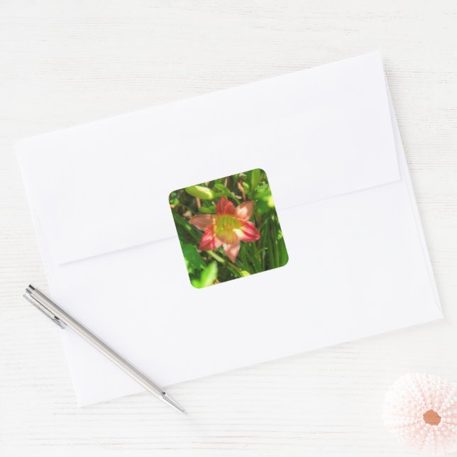 Beautiful Lily Square Sticker (Envelope)