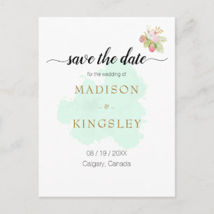 Beautiful Lime Green 💚 Botanical Boho Wedding Postcard