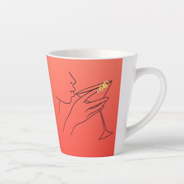 Beautiful Lines Cosmopolitan  Latte Mug (Right)