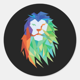 Beautiful Lion Cat From Africa Graphic Classic Round Sticker