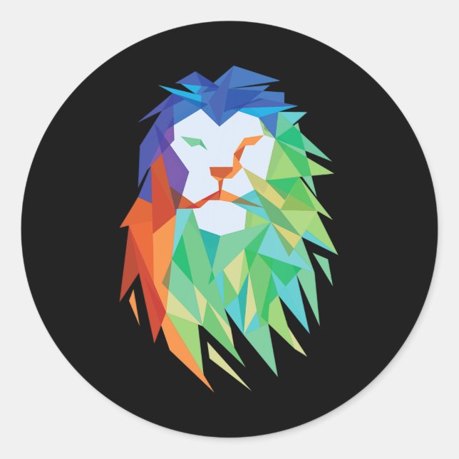 Beautiful Lion Cat From Africa Graphic  Classic Round Sticker (Front)