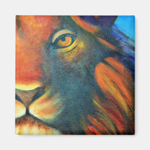 Beautiful Lion Head Portrait Regal and Proud Magnet