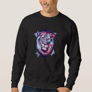 Beautiful lion motif lion head lion mane king of a sweatshirt