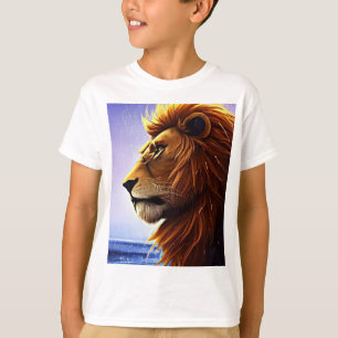 Beautiful Lion Portrait at Sea Personalised Kid  T-Shirt