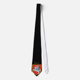 Beautiful Lithuania Flag Coat Arm Tie