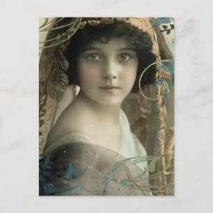 Beautiful Little Vintage Girl Postcard
