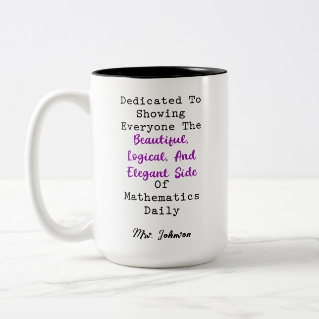 Beautiful Logical Elegant Side of Mathematics Two-Tone Coffee Mug (Left)