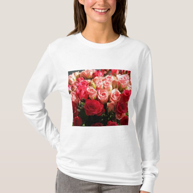 Beautiful Long sleeve Roses Tee (Front)