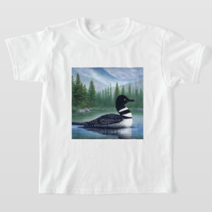 Beautiful Loon On Northern Lake T-Shirt