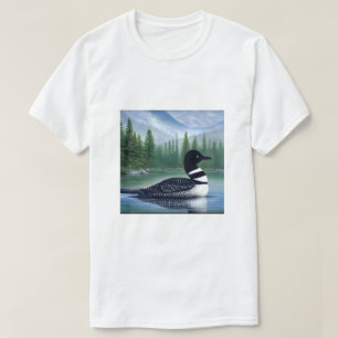 Beautiful Loon On Northern Lake T-Shirt