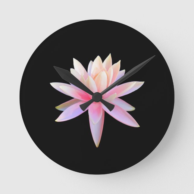 Beautiful Lotus Art Round Clock (Front)