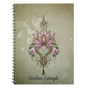 Beautiful lotus blossom notebook