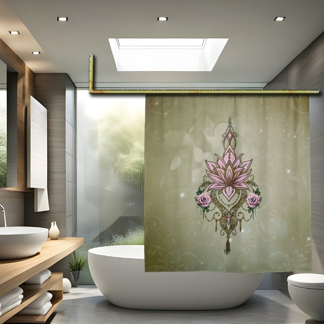 Beautiful lotus blossom  shower curtain (Lotus flower)