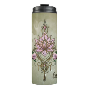 Beautiful lotus blossom  thermal tumbler