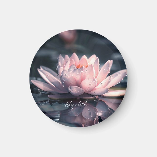 Beautiful Lotus Lake Magnet (Front)