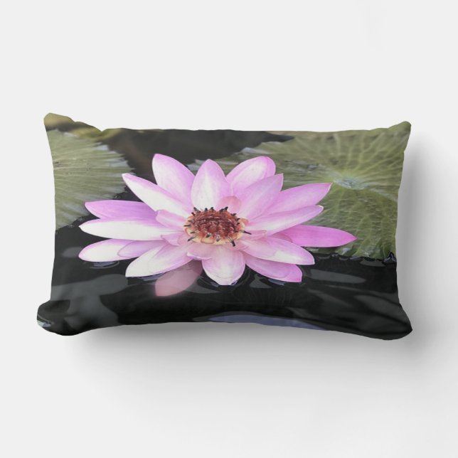 Beautiful Lotus,Zen, Landscape Lumbar Cushion (Front)
