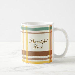 Beautiful Love Cozy Tartan Plaid Coffee Mug
