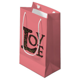 Beautiful LOVE WordArt - Spread Love & Compassion Small Gift Bag