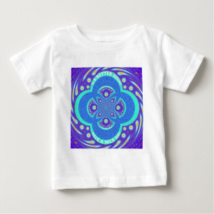 Beautiful Lovely African Blue Mandala Flora design Baby T-Shirt
