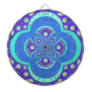 Beautiful Lovely African Blue Mandala Flora design Dartboard