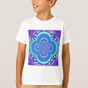 Beautiful Lovely African Blue Mandala Flora design T-Shirt