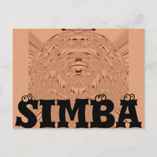 Beautiful Lovely African Lion head vector pattern  Postcard
