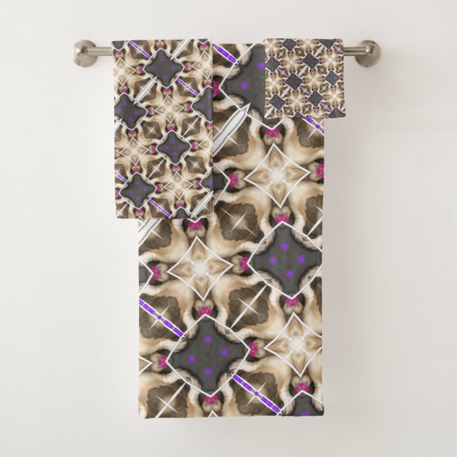 Beautiful Lovely African Serengeti Splendour vecto Bath Towel Set (Insitu)