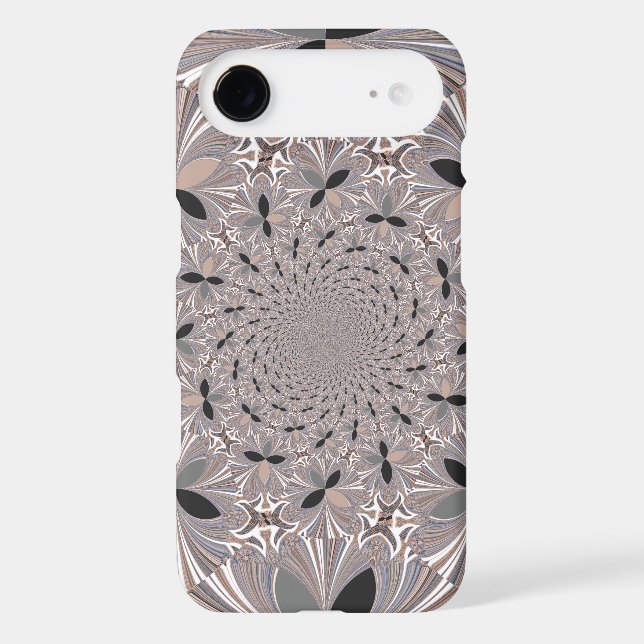 Beautiful lovely ash grey kaleidoscope seamless  (Back)