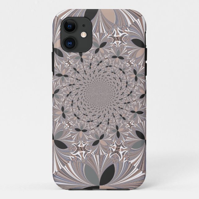 Beautiful lovely ash grey kaleidoscope seamless  Case-Mate iPhone case (Back)