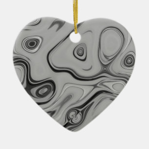 Beautiful Lovely Ash Grey Texture Colour Art Prin Ceramic Tree Decoration