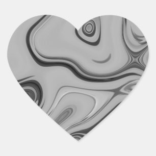  Beautiful Lovely Ash Grey Texture Colour Art Prin Heart Sticker