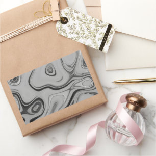  Beautiful Lovely Ash Grey Texture Colour Art Prin Rectangular Sticker