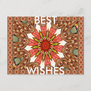 Beautiful Lovely Asian  traditional edgy pattern Postcard