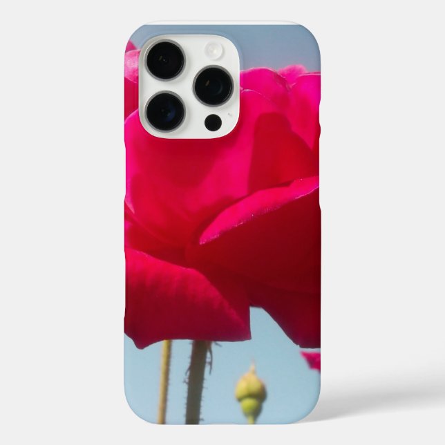 Beautiful Lovely Celestial Rose Red Against Blue  Case-Mate iPhone Case (Back)