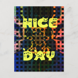 Beautiful Lovely Have a Nice Day Text Print vector Postcard