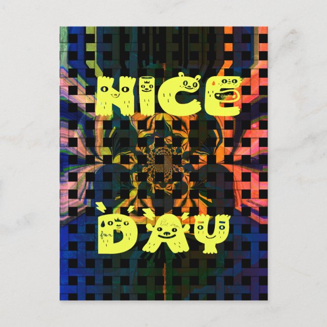 Beautiful Lovely Have a Nice Day Text Print vector Postcard (Front)