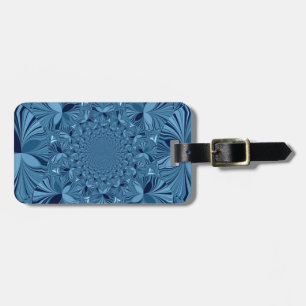 Beautiful Lovely Iridescent Blue Kaleidoscope Art Luggage Tag