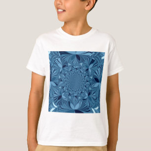 Beautiful Lovely Iridescent Blue Kaleidoscope Art  T-Shirt