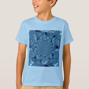 Beautiful Lovely Iridescent Blue Kaleidoscope Art T-Shirt