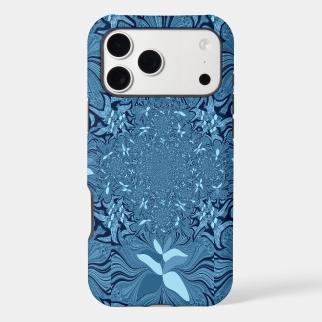 Beautiful Lovely Iridescent blue. pattern seamless (Back)
