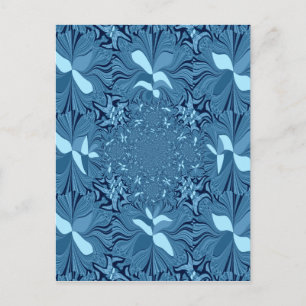 Beautiful Lovely Iridescent blue. pattern seamless Postcard