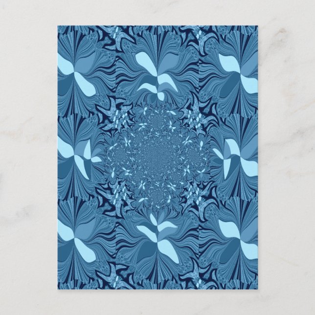 Beautiful Lovely Iridescent blue. pattern seamless Postcard (Front)